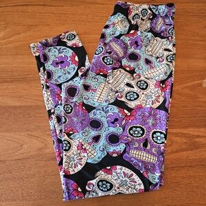 Sugar Skull leggings XL EUC